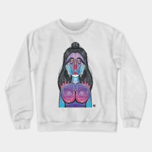 Ombre Lady :: Human or Human-Like Characters Crewneck Sweatshirt